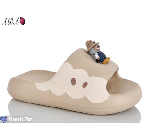 Шлепки жіночі на літо (6 пар р.36-41) бежевий  "Aba"