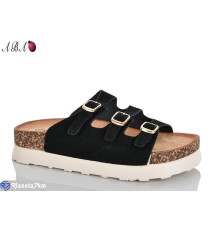 Шлепки жіночі на літо (8 пар р.36-41) чорний  "Aba"