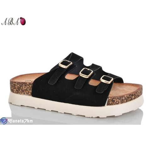 Шлепки жіночі на літо (8 пар р.36-41) чорний  "Aba"