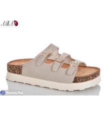 Шлепки жіночі на літо (8 пар р.36-41) бежевий  "Aba"