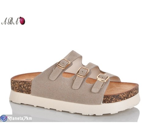 Шлепки жіночі на літо (8 пар р.36-41) коричневий  "Aba"