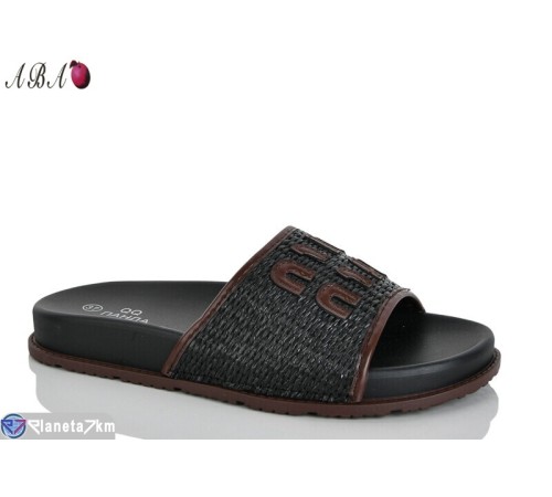 Шлепки жіночі на літо (8 пар р.36-41) чорний  "Aba"