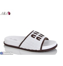 Шлепки жіночі на літо (8 пар р.36-41) білий  "Aba"