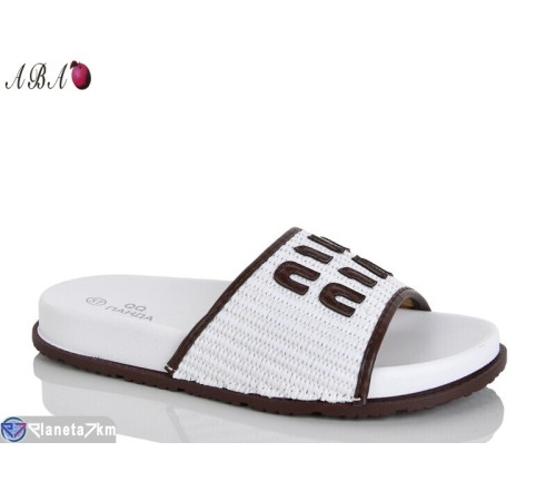 Шлепки жіночі на літо (8 пар р.36-41) білий  "Aba"