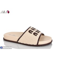 Шлепки жіночі на літо (8 пар р.36-41) бежевий  "Aba"