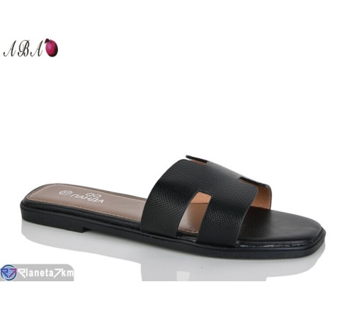 Шлепки жіночі на літо (8 пар р.36-41) чорний  "Aba"