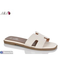 Шлепки жіночі на літо (8 пар р.36-41) бежевий  "Aba"