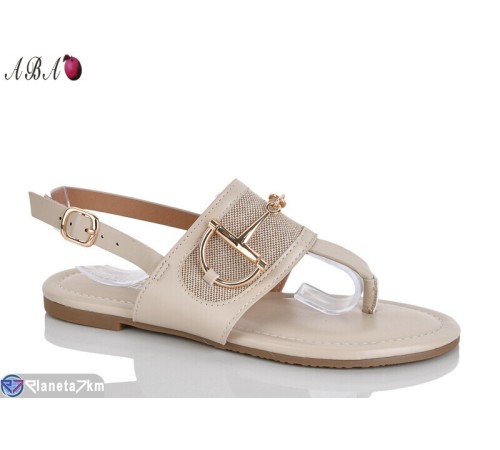Босоніжки жіночі на літо (8 пар р.36-41) бежевий  "Aba"