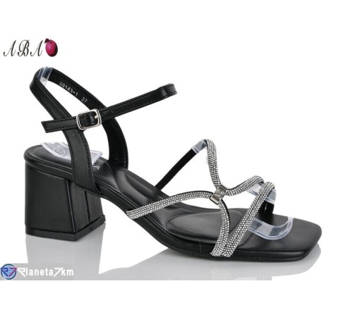 Босоніжки жіночі на літо (6 пар р.36-41) чорний  "Aba"