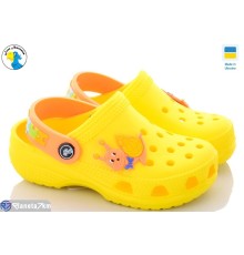 Кроки дитячі на літо (8 пар р.22-28) жовтий  "Jose Amorales"