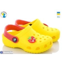 Кроки дитячі на літо (8 пар р.22-28) жовтий  "Jose Amorales"