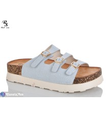 Шлепки жіночі на літо (8 пар р.36-41) блакитний  "Red Sun"