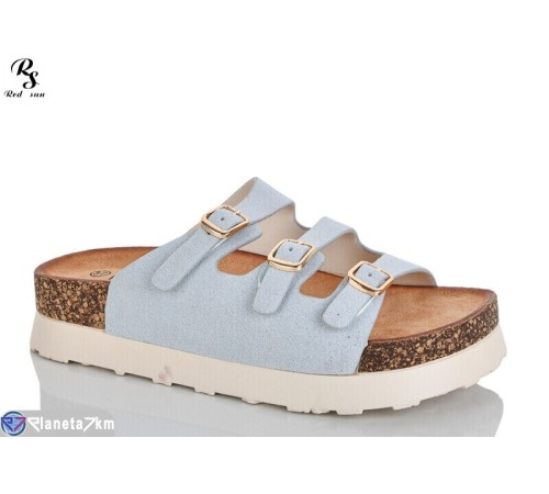 Шлепки жіночі на літо (8 пар р.36-41) блакитний  "Red Sun"