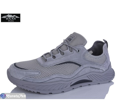 Кросівки чоловічі на літо (8 пар р.41-46) сірий  "Baas"