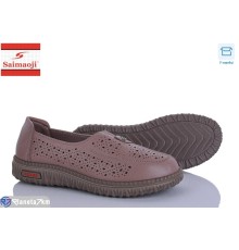 Туфлі жіночі на літо (8 пар р.37-42) коричневий  "Saimaoji"