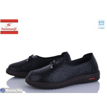 Туфлі жіночі на літо (8 пар р.37-42) чорний  "Saimaoji"