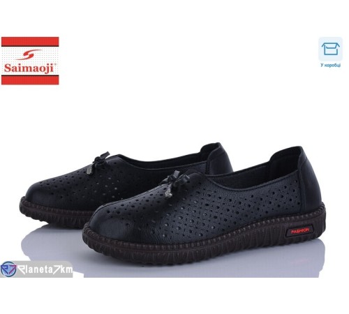 Туфлі жіночі на літо (8 пар р.37-42) чорний  "Saimaoji"