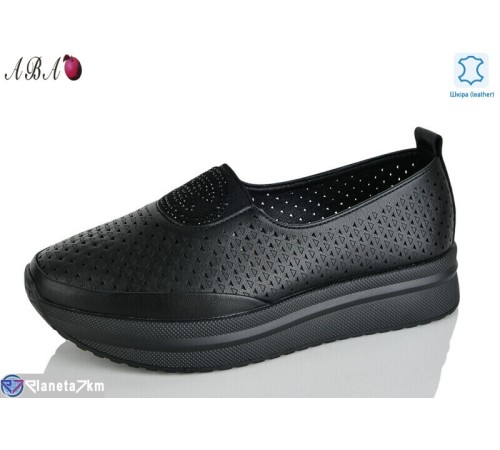 Туфлі жіночі на літо (8 пар р.37-41) чорний  "Aba"