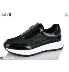 Кросівки жіночі на літо (8 пар р.37-41) чорний  "Aba"