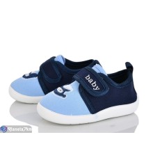 Тапки дитячі на весну/осінь (12 пар р.16-21) блакитний  "Gama"