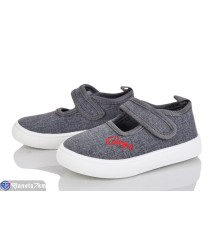 Тапки дитячі на весну/осінь (12 пар р.21-26) сірий  "Gama"