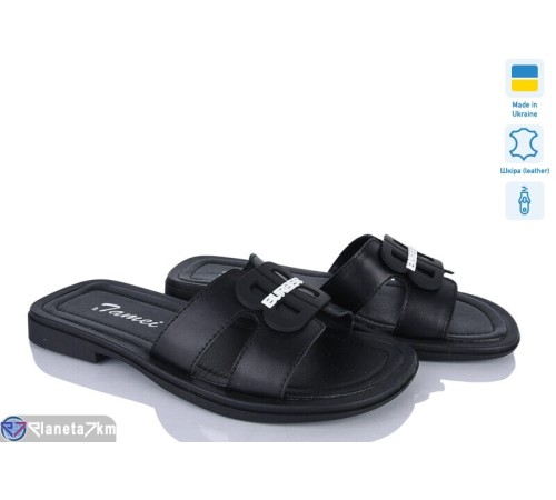 Шлепки жіночі на літо (8 пар р.36-41) чорний  "FOX"