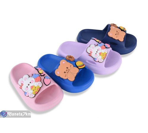 Шлепки дитячі на літо (12 пар р.24-29) мікс  "LUXORIS"