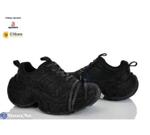 Кросівки жіночі на весну/осінь (5 пар р.36-40) чорний  "BELIES-D"