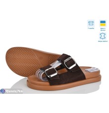 Шлепки жіночі на літо (6 пар р.36-40) коричневий  "Linda"