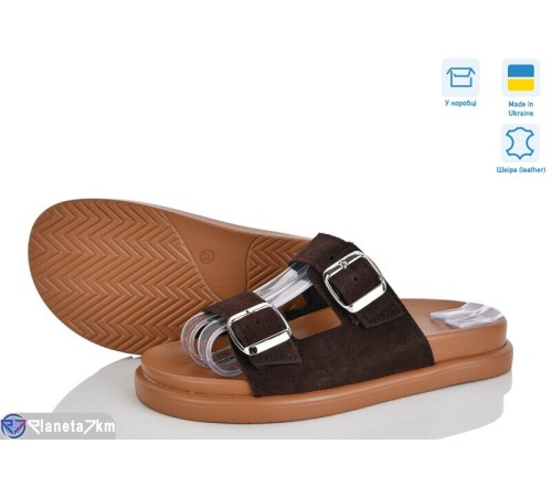 Шлепки жіночі на літо (6 пар р.36-40) коричневий  "Linda"