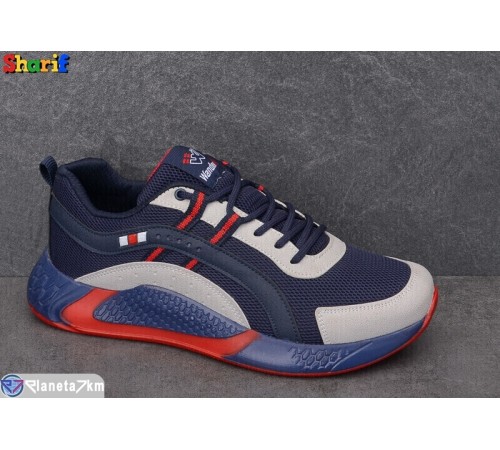 Кросівки чоловічі на весну/осінь (8 пар р.40-45) синій  "Sharif"