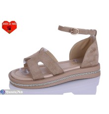 Босоніжки жіночі на літо (8 пар р.36-41) бежевий  "Jiao Li Mei"