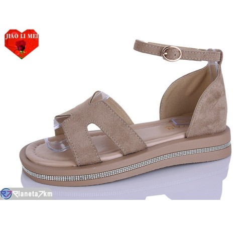 Босоніжки жіночі на літо (8 пар р.36-41) бежевий  "Jiao Li Mei"