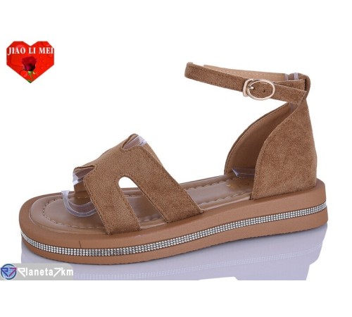 Босоніжки жіночі на літо (8 пар р.36-41) коричневий  "Jiao Li Mei"