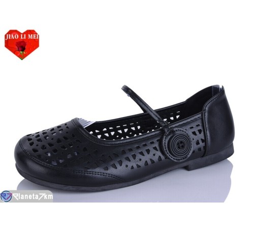 Балетки жіночі на літо (8 пар р.37-41) чорний  "Jiao Li Mei"
