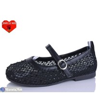 Балетки жіночі на літо (8 пар р.37-41) чорний  "Jiao Li Mei"
