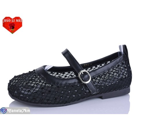 Балетки жіночі на літо (8 пар р.37-41) чорний  "Jiao Li Mei"