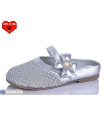 Жіночі сабо на літо (8 пар р.37-41) срібний  "Jiao Li Mei"