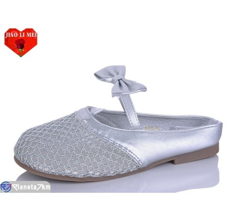 Жіночі сабо на літо (8 пар р.37-41) срібний  "Jiao Li Mei"