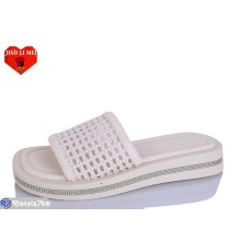 Шлепки жіночі на літо (8 пар р.36-41) бежевий  "Jiao Li Mei"