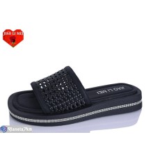 Шлепки жіночі на літо (8 пар р.36-41) чорний  "Jiao Li Mei"