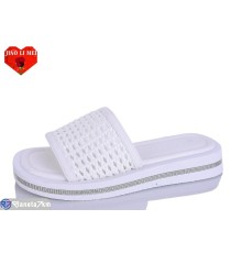Шлепки жіночі на літо (8 пар р.36-41) білий  "Jiao Li Mei"