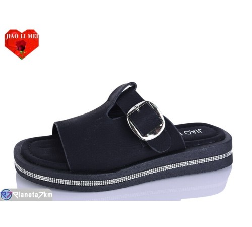 Шлепки жіночі на літо (8 пар р.36-41) чорний  "Jiao Li Mei"