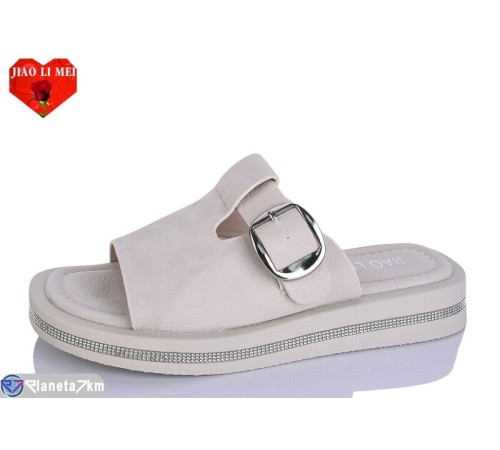 Шлепки жіночі на літо (8 пар р.36-41) бежевий  "Jiao Li Mei"