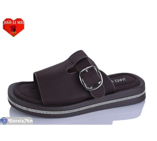 Шлепки жіночі на літо (8 пар р.36-41) коричневий  "Jiao Li Mei"