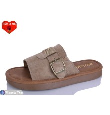 Шлепки жіночі на літо (8 пар р.36-41) бежевий  "Jiao Li Mei"