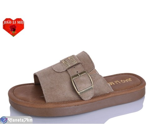 Шлепки жіночі на літо (8 пар р.36-41) бежевий  "Jiao Li Mei"