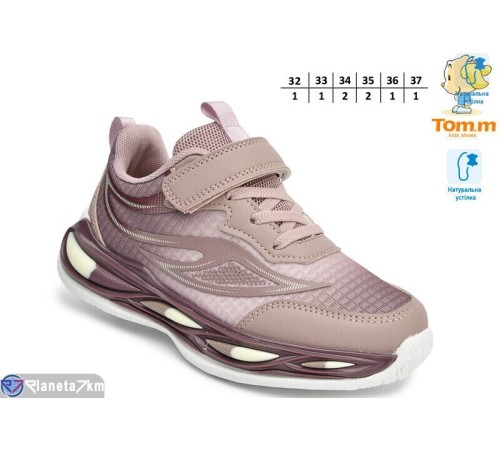 Дитячі кросівки на весну/осінь (8 пар р.32-37) рожевий  "TOMMY"
