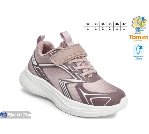 Дитячі кросівки на весну/осінь (8 пар р.32-37) рожевий  "TOMMY"