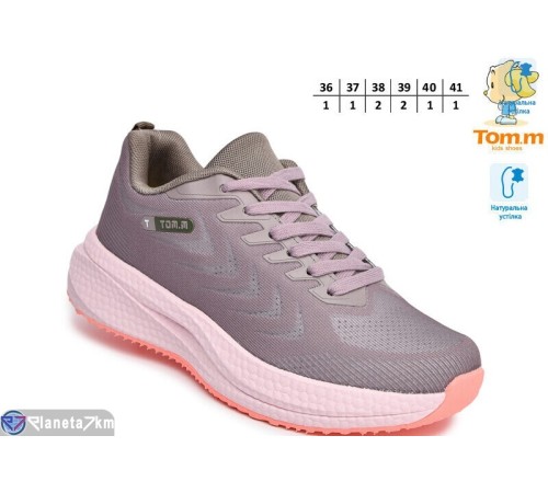 Дитячі кросівки на весну/осінь (8 пар р.36-41) фіолетовий  "TOMMY"